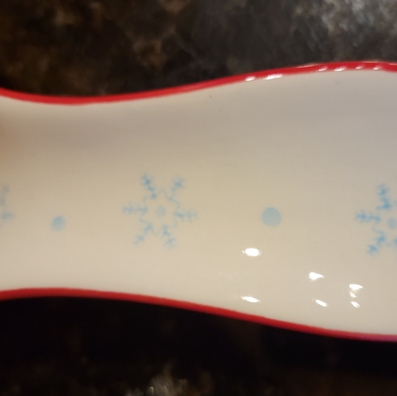 Grace Bake Shop Christmas Snowman Ceramic Spoon Rest Pre-owned - Picture 3 of 8